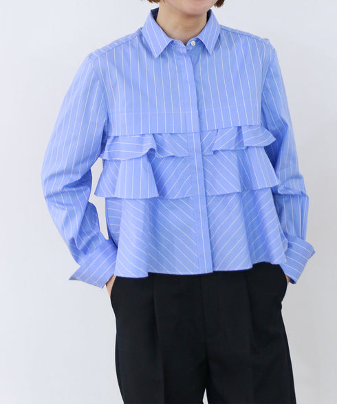 layered raffle blouse